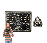 Decoración de mesa espiritual - Juego de mesa oráculo de madera 33x22x0,8 cm | Mesa de juego vintage Juventud Familia Hogar Dormitorio Colección de decoraciones para de Halloween Vacaciones