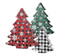 Decoración de mesa para árbol de Navidad - 3 piezas decoración estacional - Adorno festivo para escritorio | Para alféizar de ventana, biblioteca, vitrina, mesita de noche, dormitorio de salón