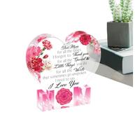 Decoración de Mesa para el día de la Madre, de Mesa Decorativa, de corazón Decoración para el hogar acrílica | Celebración de Las Fiestas de Vacaciones Souvenir para Esposa, Mamá, Abuela