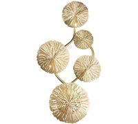 Decoración de metal cubierto apliques pared, lámpara creativa dorada, lámparas modernas for la sala estar del pasillo, forma hoja loto, base G4 (color: 5 cabezas)(5 Heads)