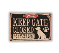 Decoración De Metal Mantenga La Puerta Cerrada, No Importa Lo Que Diga El Perro Duradero Letreros De Chapa Retro Letrero De Hierro para Restaurante Carretera Bar M