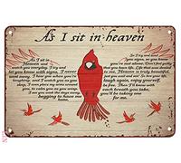 Decoración de metal para paredes de baño, letrero vintage de lata con texto en inglés "That Fell from the Sky When I was Sitting in Heaven" para el hogar, garaje, regalo de mamá, letreros de metal