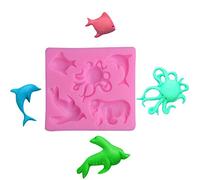 Decoración De Moldes Para Pasteles 2 Uds Vida Marina Pastel Decoración Delfín Morsa Fondant Silicona Arcilla Molde