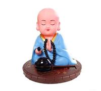 Decoración de monje con energía solar peculiar con función de movimiento, una gran manera de mejorar cualquier espacio que desees (azul)