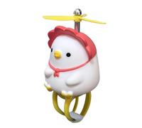Decoración de moto para bicicleta, diseño de animal, bonito manillar de pato, colgante de silicona extraíble, luz de impresión LED con hélice, resistente a la intemperie, elegante, decoración ideal