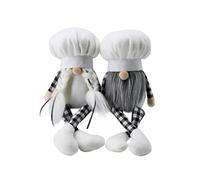Decoración de muñecas sin rostro sombrero de chef - Adorno de peluche hecho a mano, figura enana chef de estilo nórdico, linda figura de muñeca de cocina de cocina | Centro de mesa de cocina