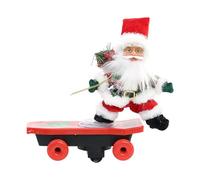 Decoración de Navidad de Santa Claus | Adorno de vacaciones con Scooter Musical | Figura de estacional, invierno con un diseño divertido, soporte de exhibición de mesa atractivo | para Les co