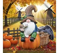 Decoración de otoño Aesthetic, decoración de otoño GNOME Figure Garden,Pumpkin Decorative Gnomes Statue,Autumn Decoration Pumpkin Outdoor GNOME Garden,Gnomes Figure Resin (E)