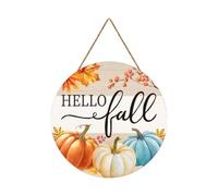 Decoración de otoño Coronas de Otoño para Puerta de Entrada, letreros de Puerta de Calabaza de Cosecha de otoño para Decoraciones del hogar de la Cosecha de otoño Decoraciones Frontales