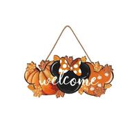 Decoración de otoño Coronas de Otoño para Puerta de Entrada, letreros de Puerta de Calabaza de Cosecha de otoño para Decoraciones del hogar de la Cosecha de otoño Decoraciones Frontales