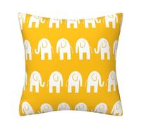 Decoración de otoño, Fundas de Cojines 45 x cm Punto Amarillo Cremallera Invisible sofá Exterior jardín Decorativos Almohada Cuadradas(Dot Yellow,(45x45cm))
