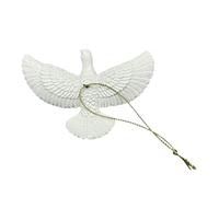 Decoración de paloma de la amistad, mini adorno de 9 x 6 cm, colgante de pájaro de la paz de ABS, figura realista con plumas con color resistente a la decoloración, encantadora decoración del hogar