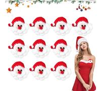 Decoración de Papá Noel - 10 piezas de punto Santa Claus Accesorios de vacaciones | Accesorio de Navidad | para CBrooch Ropa Muñecas Horquilla Joyería Móvil Costura Casa