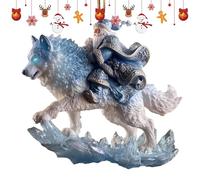 Decoración de Papá Noel corriendo | Recuerdo colgante bidimensional, decoración acrílica para Navidad Papá a caballo | para alféizar de ventana, puerta, salón, dormitorio, balcón y fiesta