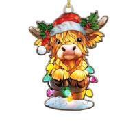Decoración de para árbol de Navidad, colgante plano 2D, de árbol de Navidad, para ventana, estante, mesa, vacaciones, hogar, pared, interior y exterior