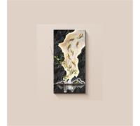 Decoración de pared 3D con 9 peces, soporte para plantas de pared con planta artificial, decoración de pared LED de arenisca de 2 capas, decoración de pared 3D para sala de estar, cafetería (negro, 3