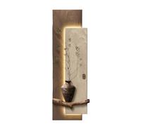 Decoración de pared 3D con luces LED, escultura de pared moderna con textura de arenisca para sala de estar y dormitorio, decoración de pared para pasillo de entrada con control remoto y vegetación ar