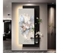 Decoración de pared 3D con luces LED, escultura moderna de piedra arenisca de mariposa, gran sin marco, para sala de estar, dormitorio, oficina, plantas hidropónicas