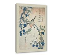 Decoración de pared botánica vintage, impresiones artísticas japonesas de flores y pájaros, pósteres florales de naturaleza, imágenes estéticas para decoración del hogar y dormitorio (SKU5,8 x 12