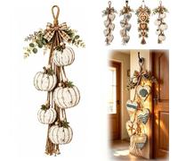 Decoración de Pared con Corazones Colgantes, decoración rústica de Estilo Granja con 5 Corazones de Madera superpuestos, Adorno artístico Vintage de Madera para Colgar en estantes (D)