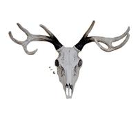 Decoración de pared con cráneo de vaca, cabeza de taxidermia de cuerno largo falsa hecha a mano, cabeza de toro grande, escultura de granja(B)