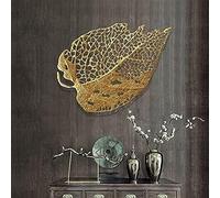 Decoración de pared con hojas de metal Hojas grandes para colgar en la pared Esculturas de pared de hierro forjado Estilo Retro Hoja de metal colgante de pared de arte Decoraciones de pared de fondo