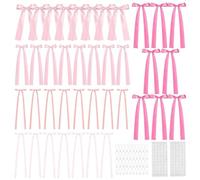 Decoración de pared de 40 piezas ya anudadas, para fondo fotográfico de | Decoraciones de cumpleaños en nudo con 100 puntos adhesivos para mujer, niña, casa, dormitorio, boda, cumpleaños