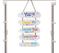 Decoración de pared de afirmación para, decoración de afirmaciones positivas para los | Arte de pared de apoyo a las emociones de madera,Arte de pared educativo para sala de juegos, citas positivas