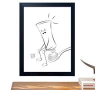 Decoración de pared de baño divertida - Póster moderno de mal olor de 12 x 16 pulgadas, imágenes de baño para pared | para el hogar, oficina, hotel, granja, restaurante, ducha, inodoro