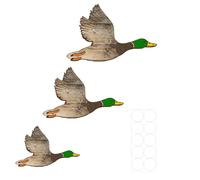 Decoración de pared de caza de patos, 3 piezas, patos voladores de madera, letreros rústicos de granja, estética natural para dormitorio, aula, guardería, sala de estar, decoraciones colgantes.