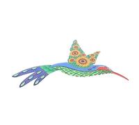 Decoración de Pared de Colibrí de Hierro Verde para Jardín | Colgante Forma de Ave, Artesanía en Hierro, Uso Decorativo en Hogar y Exterior