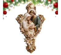 Decoración de pared de cruz de 30 cm, decoración de pared religiosa con