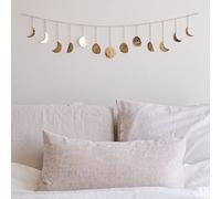 Decoración de Pared de Fase Lunar, decoración de Luna Dorada de 91 cm, Guirnalda de Metal de 13 Lunas, Arte de Ciclo de Fase Lunar, Adornos Colgantes Brillantes, Estilo Bohemio, estético, decoración