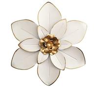 Decoración de pared de flores de metal, escultura floral rústica moderna de 10 pulgadas, hierro envejecido para colgar en la pared, decoración del hogar, obras de arte para interiores, cocina,