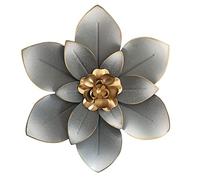 Decoración de pared de flores de metal, escultura floral rústica moderna de 10 pulgadas, hierro envejecido para colgar en la pared, decoración del hogar, obras de arte para interiores, cocina,