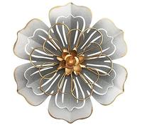 Decoración de pared de flores de metal, escultura floral rústica moderna de 8.3 pulgadas, hierro envejecido para colgar en la pared, decoración del hogar, obras de arte para interiores, cocina,