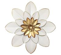 Decoración de pared de flores de metal, escultura floral rústica moderna de 9.5 pulgadas, hierro envejecido para colgar en la pared, decoración del hogar, obras de arte para interiores, cocina,