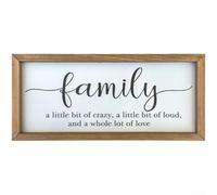 Decoración de pared de granja, marco de madera de 15.75 x 7.1 pulgadas, arte rústico para el hogar con construcción de madera de cedro, listo para colgar para sala de estar o decoración de cocina