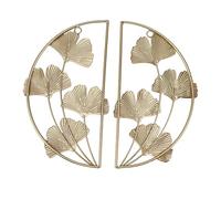 Decoración de pared de hoja de ginkgo dorada para colgar en la pared, arte de hierro dorado, decoración de pared para sala de estar, oficina, estudio