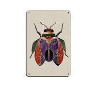 Decoración de pared de insectos botánicos oscuros, letrero de estaño vintage de metal, pub, club, cafetería, bar, decoración de pared del hogar, póster retro de 8 x 12 pulgadas (20 x 30 cm)