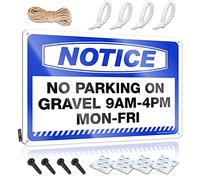 Decoración de pared de invierno - Notice No Parking On Gravel 9am-4pm Mon-Fri Ideas Decoración única de estilo retro para club (20 x 30 cm)