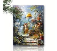 Decoración de pared de la Cúpula de la Roca, lienzos conmemorativos del lugar sagrado, arte mural de paisajes de edificios islámicos (20x30cm/sin marco)