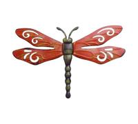 Decoración de pared de libélula | Escultura rústica hecha a mano | Decoración de pared de jardín al aire libre de animales | para interior del hogar, balcón, patio, césped, porche, camino, valla de
