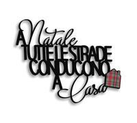 Decoración de pared de madera con texto en inglés "All Strendes conducen a casa" - Texto para colgar en la pared navideña para salón, cocina o dormitorio