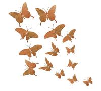 Decoración de pared de mariposa de metal, decoración de metal, obras de arte de quince piezas, decoraciones de mariposa para pared, para dormitorio, niñas, al aire libre, fiesta de enfermería y cuarto