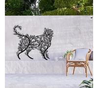 Decoración De Pared De Metal Árbol Decorativo con Forma De Gato Letrero Grande para Sala De Estar Regalo para Amantes De Los Gatos 41" X 36" (105 X 91 Cm) Color Negro.