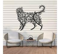 Decoración De Pared De Metal Árbol Decorativo con Forma De Gato Letrero Grande para Sala De Estar Regalo para Amantes De Los Gatos 45" X 39" (115 X 99 5 Cm) Color Negro.