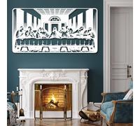 Decoración de Pared de Metal con la Última Cena de Jesús, Obra de Leonardo Da Vinci, decoración Religiosa para Comedor, Sala de Estar y Dormitorio (bl