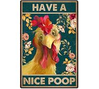 Decoración de pared de metal con texto en inglés "I Wish You A Smooth Bowel Movement Retro Wall Decor Garden Tin Sign Chic Art Wall Decor Funny Iron Plaque Signs Gift for Living Room Office 20.3x30.5