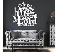 Decoración de pared de metal con versículo bíblico, arte de pared de metal cristiano, arte de pared religioso, Josué 24:15, As for Me and My House We Will Serve the Lord, decoración de pared para